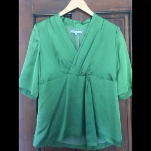 Classiques entier green silk top